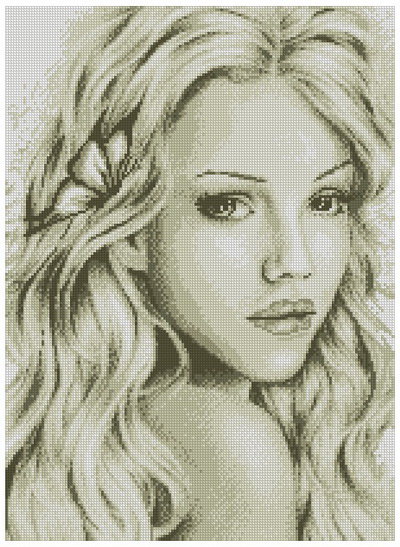 Девушка - красавица, девушка, монохром, дама - оригинал