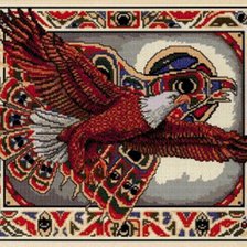 Схема вышивки «Летящий орел»