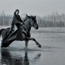 Схема вышивки «Девушка на коне»