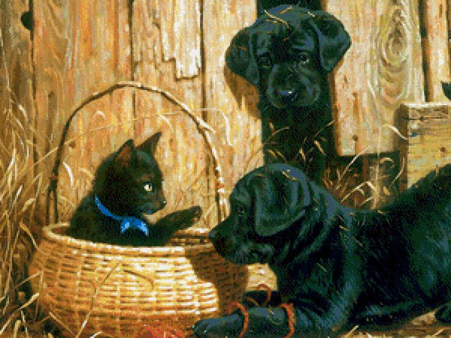 №489684 - собака, животные, картина - предпросмотр