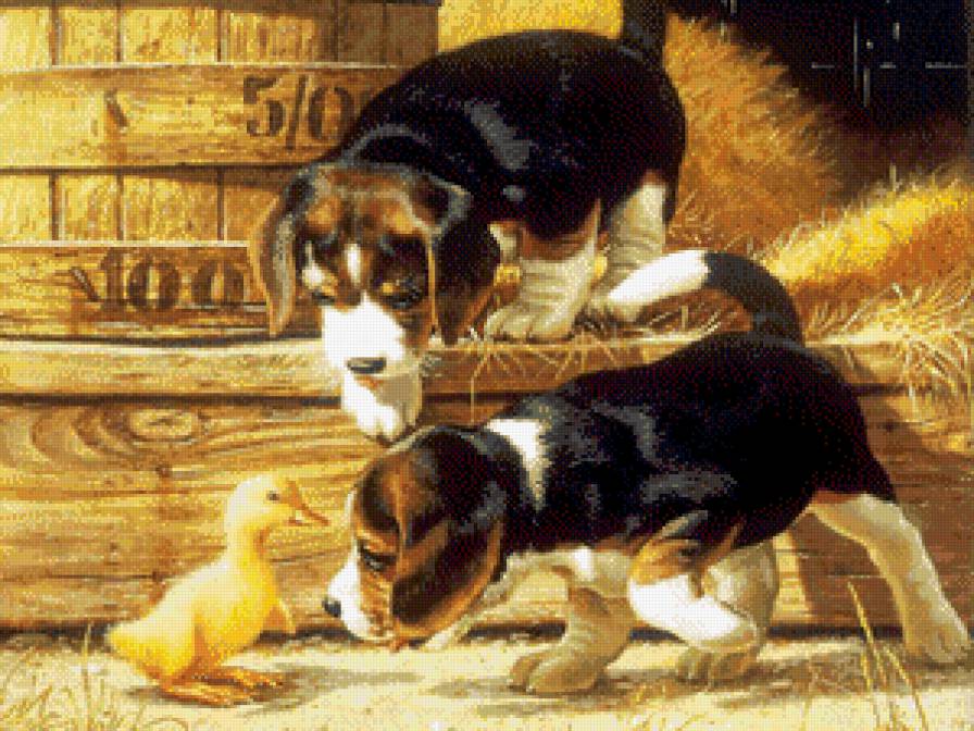 №489685 - собака, картина, животные - предпросмотр