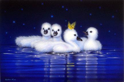 Картины Кентаро Нишино - природа, птицы, ночь, насекомые, вода, бабочка - оригинал