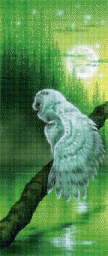 Картины Кентаро Нишино - луна, птицы, природа - предпросмотр