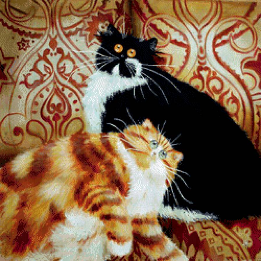 Кошки художник Kim Haskins - работы художников, кошки - предпросмотр