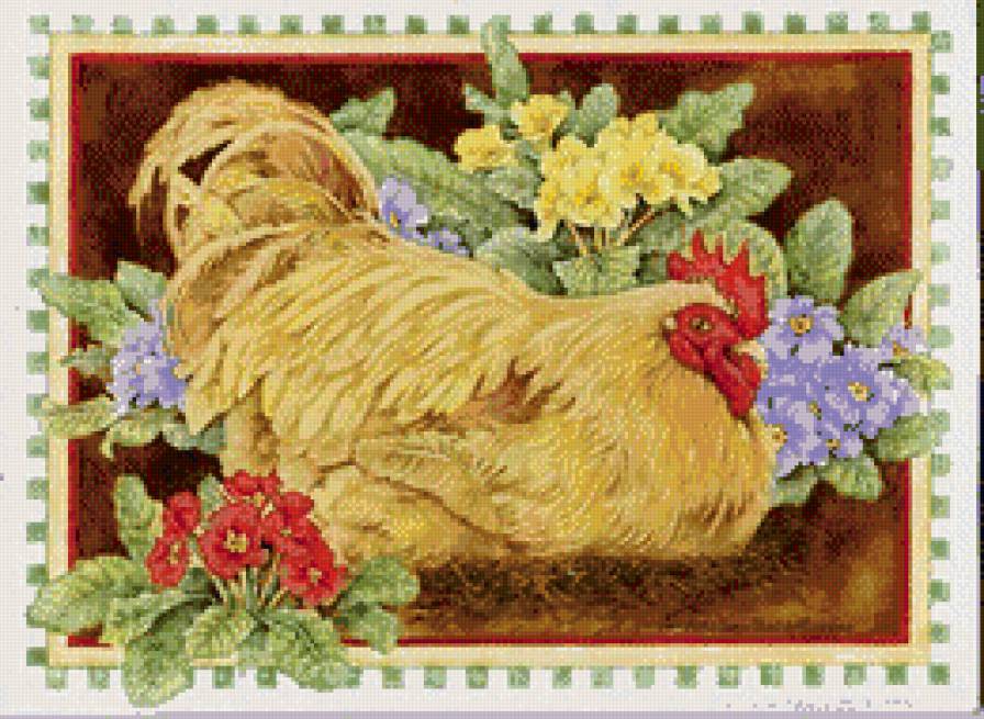 салфетка для кухни - птицы - предпросмотр