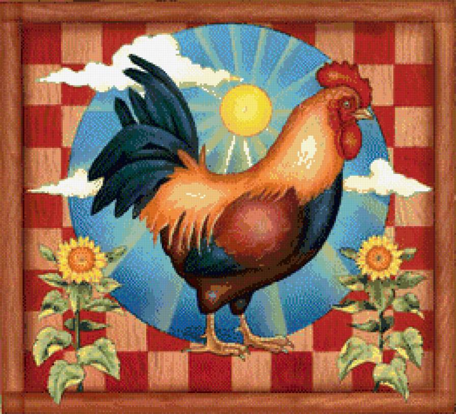 салфетка для кухни - птицы - предпросмотр