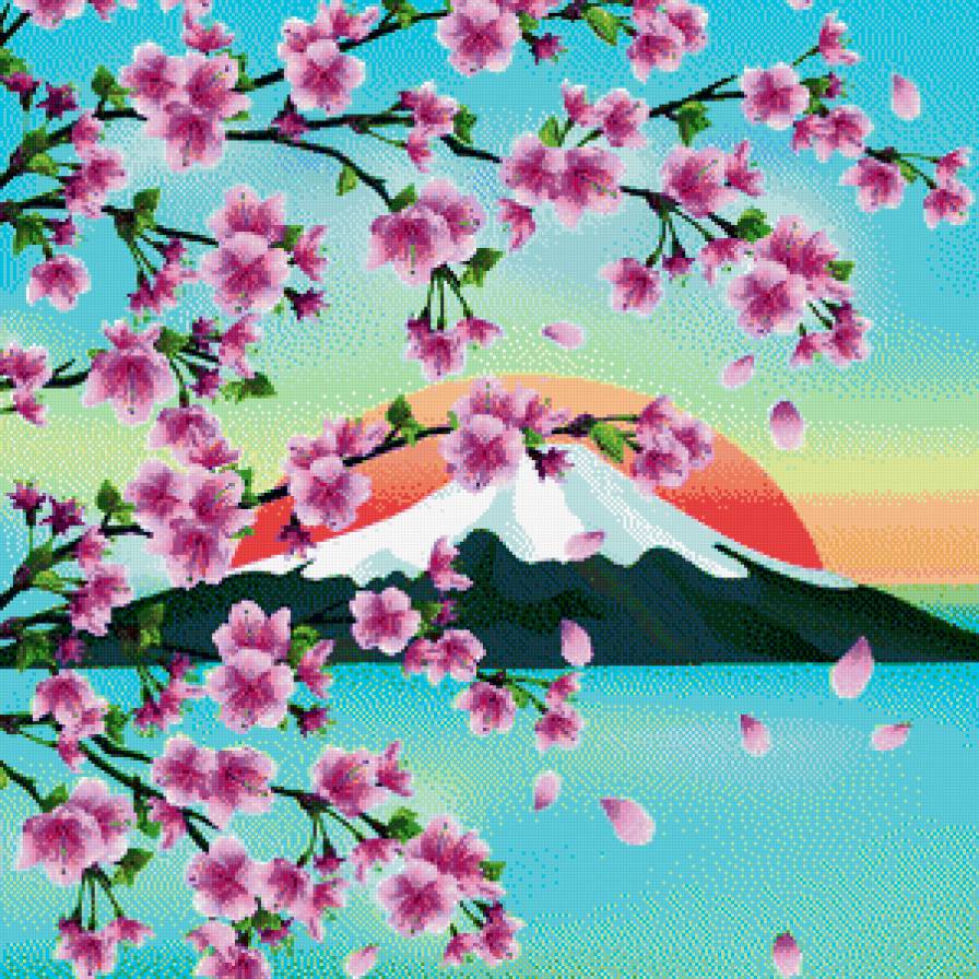Цветение сакуры - цветы, восток, пейзаж, сакура - предпросмотр