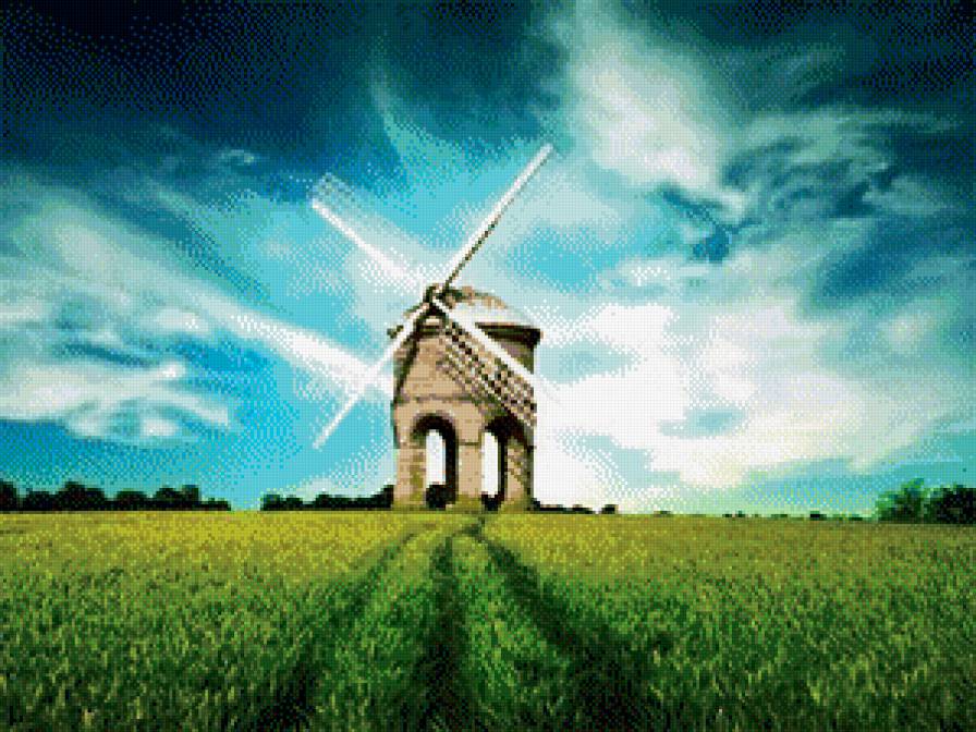 Старая мельница - красота, природа, пейзаж - предпросмотр