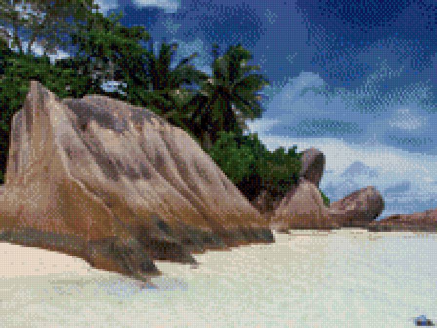 Пляж - песок, отдых, курорт, море, пляж, природа, пейзаж - предпросмотр