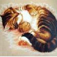 Оригинал схемы вышивки «Котик спит» (№491434)