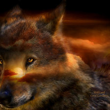 Схема вышивки «Волк»