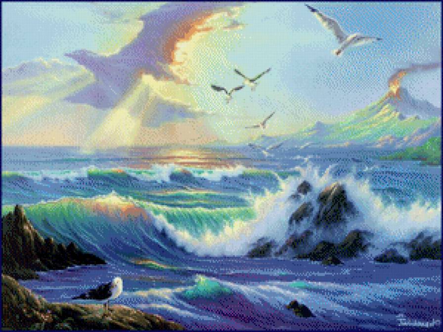 Лебеди и море - предпросмотр