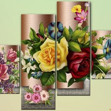 Оригинал схемы вышивки «цветы» (№491558)
