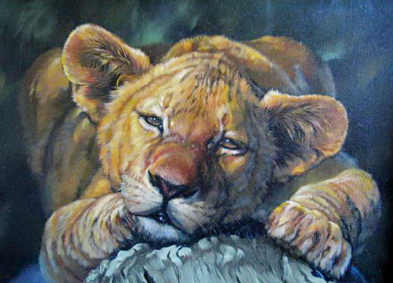 сон малыша - львы, сон, львята - оригинал