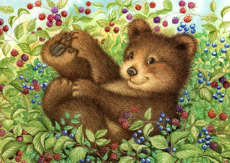 Медвежонок и малина - сказка - оригинал