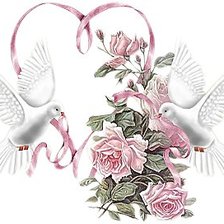 Оригинал схемы вышивки «любовь и голуби» (№493006)