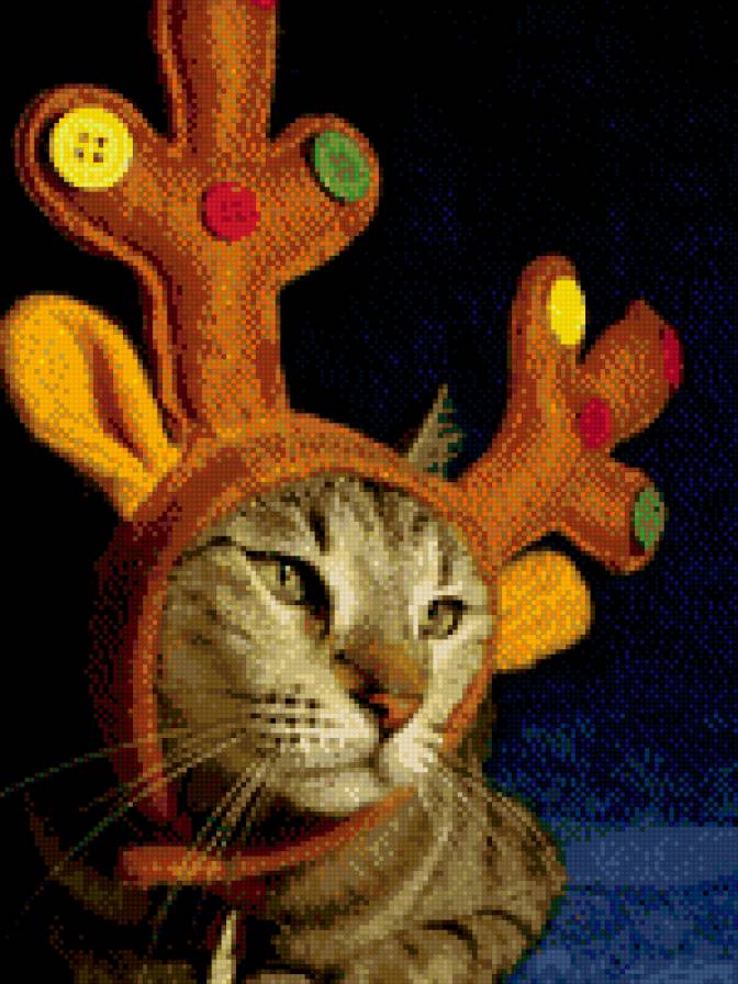 Новогодний котик - новый год, котик - предпросмотр