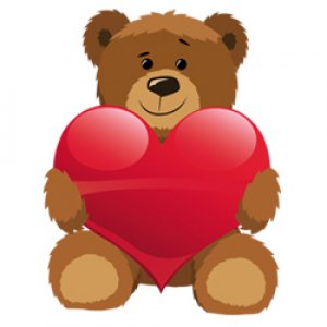 мишка с сердечком - игрушка, мишка, любовь, сердце - оригинал