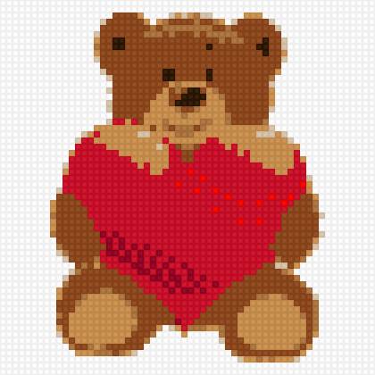 мишка с сердечком - сердце, игрушка, мишка, любовь - предпросмотр