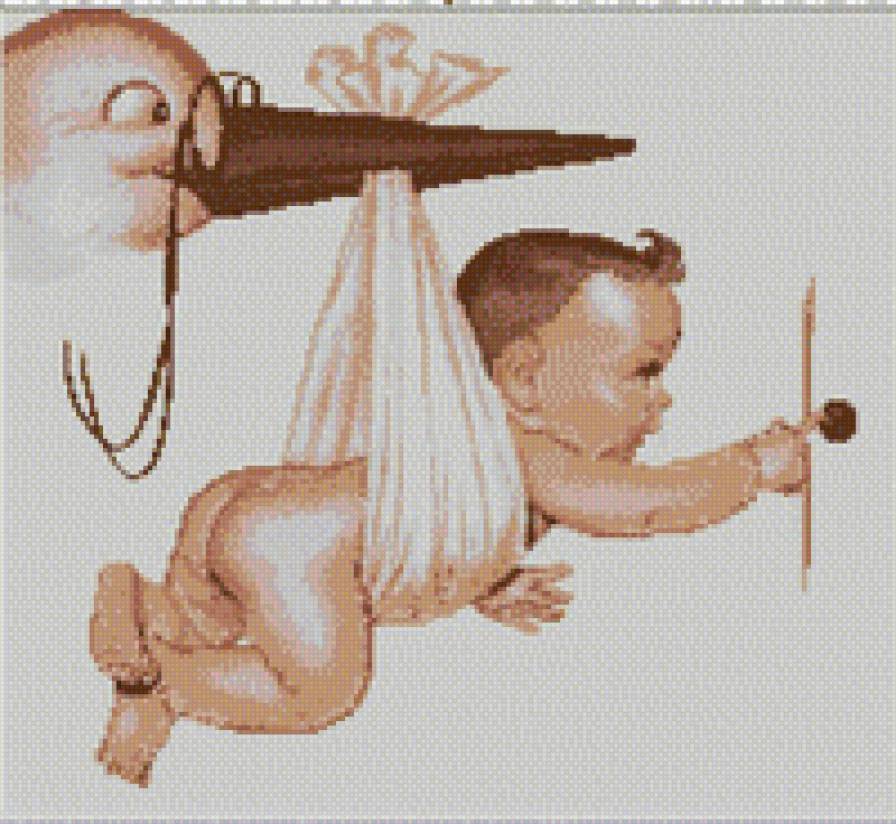 сюрприз - ребенок дети аист с днем рождения - предпросмотр