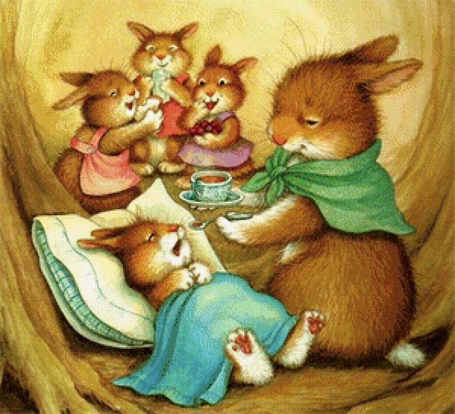 Мамина забота - кролики. зайцы, сказка - предпросмотр