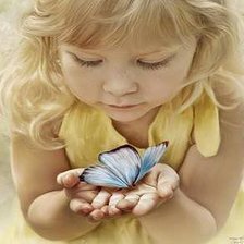 Схема вышивки «Девочка с бабочкой»