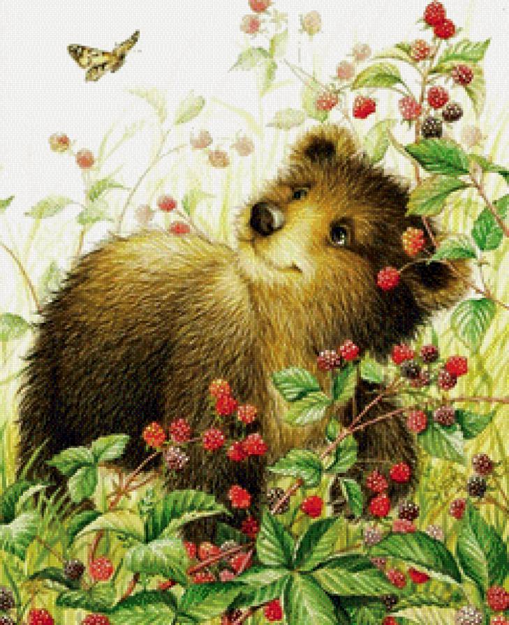 Медвежонок и малина - предпросмотр