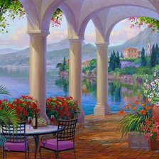 Схема вышивки «С видом на море...»