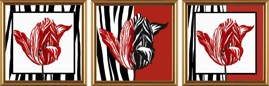 тюльпаны - триптих - оригинал