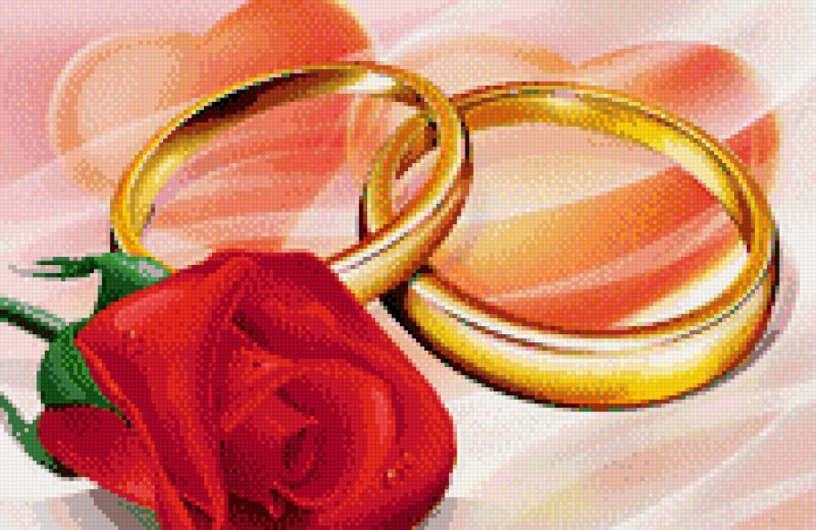 любовь на всегда - сердце, любовь, кольцо, роза, свадьба - предпросмотр
