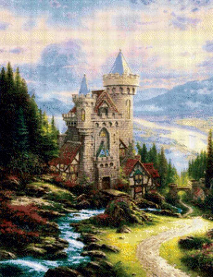 Замок - замок, живопись - предпросмотр