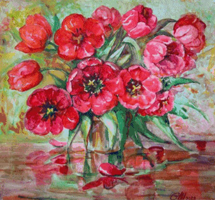 Серия "Букет" - цветы, букет, тюльпаны - предпросмотр