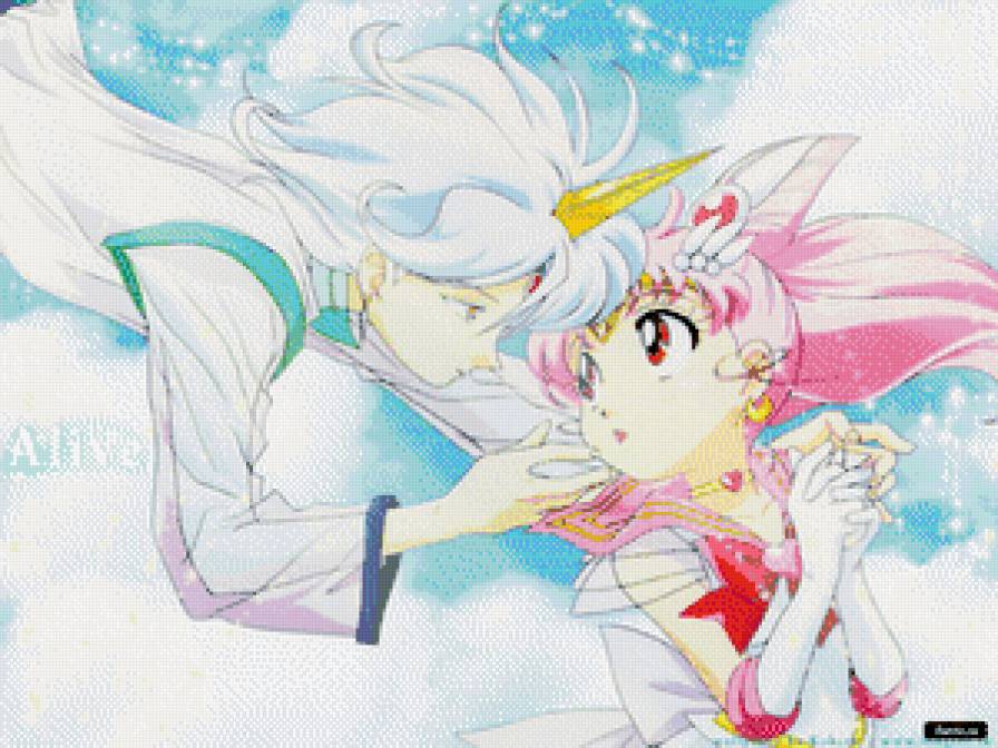 Пегас и Чиби Мун - фентази, аниме, нежность - предпросмотр