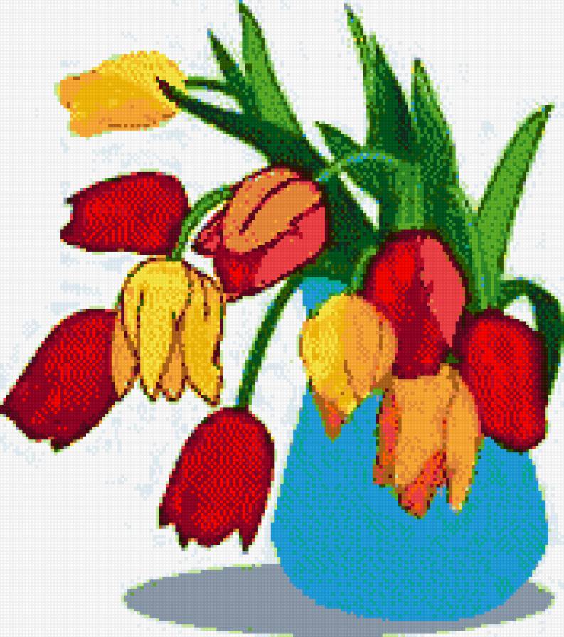 Тюльпаны - букет, тюльпаны, цветы - предпросмотр