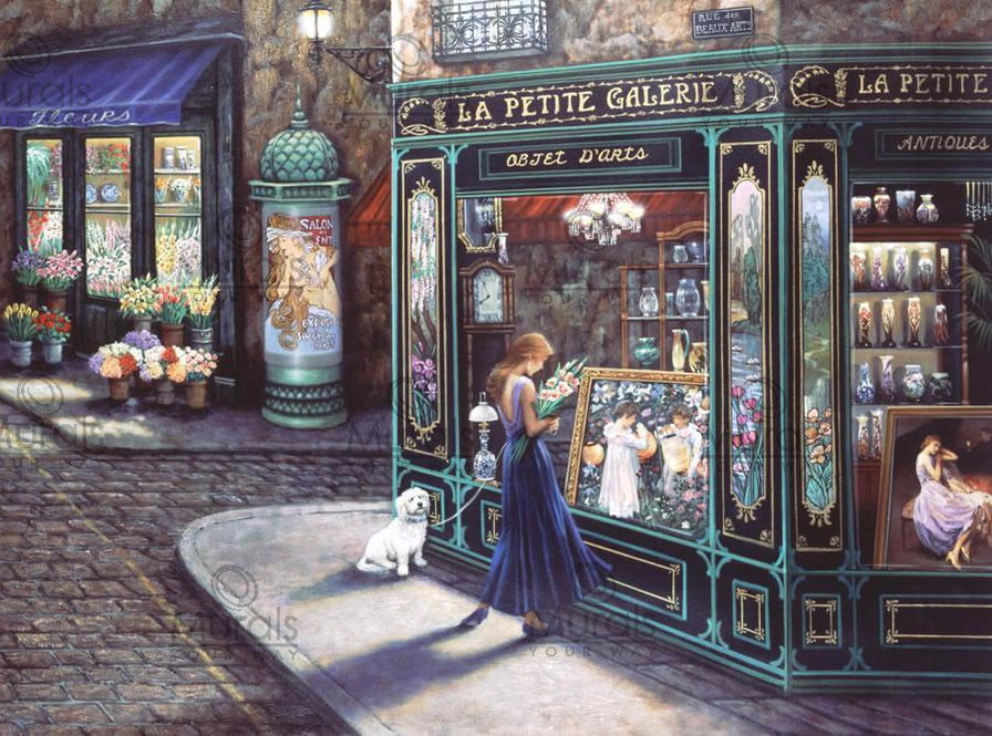 Джон О'Брайан 3 - животные, собака, девушка, город, улица - оригинал