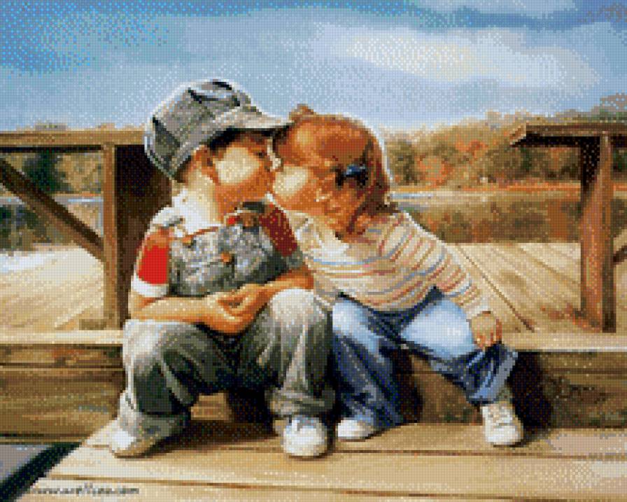 детский поцелуй - дети - предпросмотр