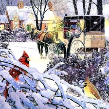 Схема вышивки «Зимний сюжет»