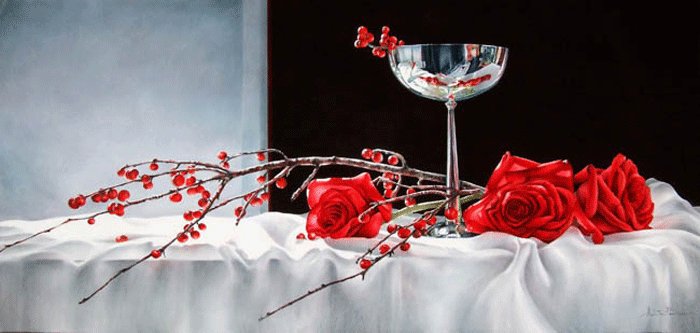 Розы - натюрморт, цветы - оригинал