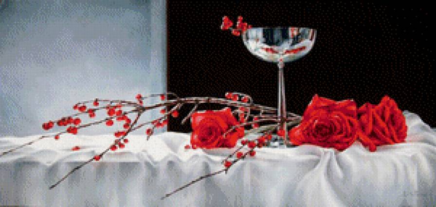 Розы - цветы, натюрморт - предпросмотр