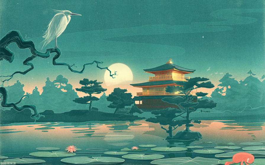 Красота Азии - пагода, пейзаж, азия, восток - оригинал