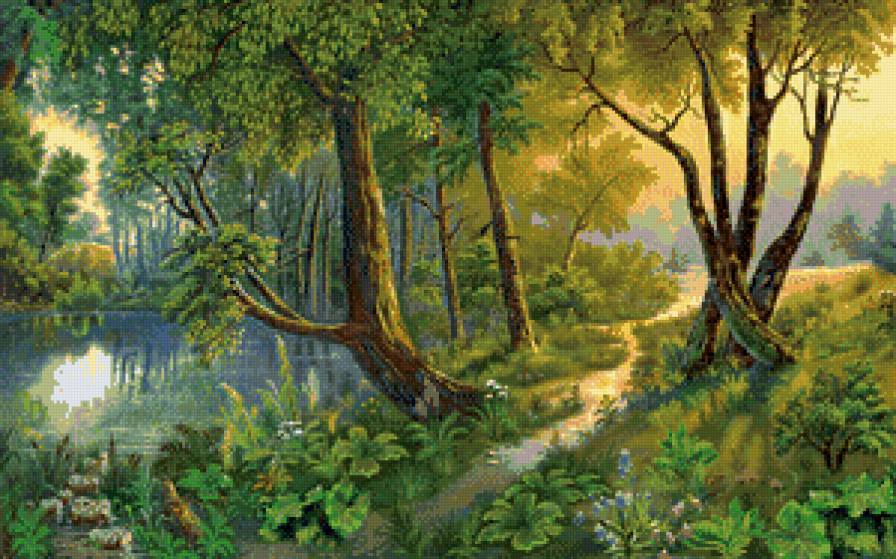 серия "пейзажы" - природа.пейзаж.река.лес.весна - предпросмотр