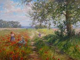 pejzaz z cwetami - leto, pejzaz, cwety - оригинал