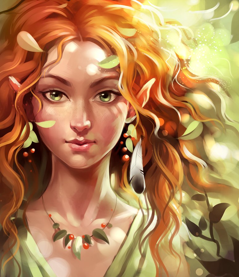 лесная нимфа - девушка жэнщина - оригинал