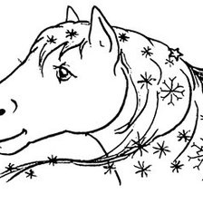 Оригинал схемы вышивки «Лошадь» (№496380)