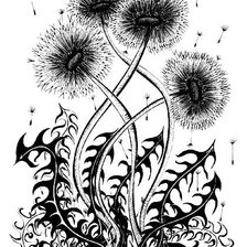 Схема вышивки «Одуванчики»