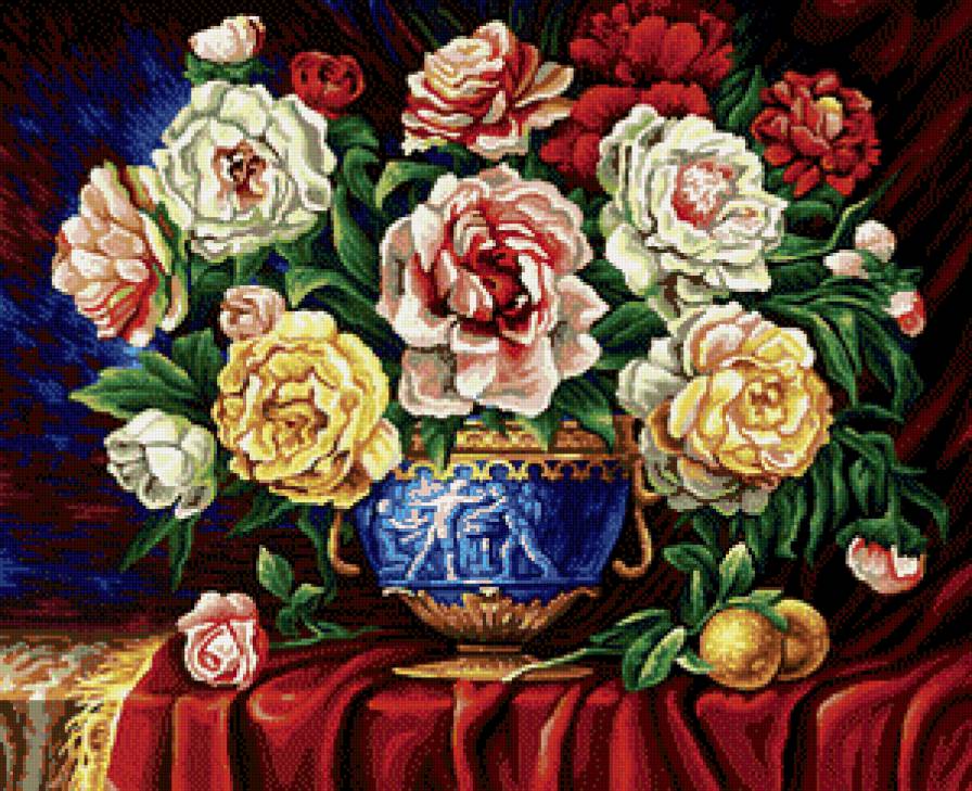 Розы в вазе - розы, цветы, ваза - предпросмотр