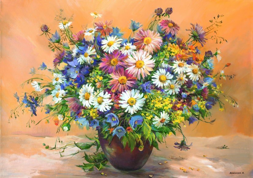 букет,полевых цветов - букет, цветы - оригинал