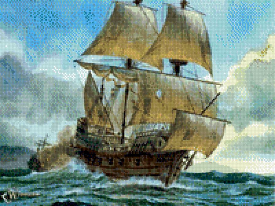 после боя - море, корабли - предпросмотр