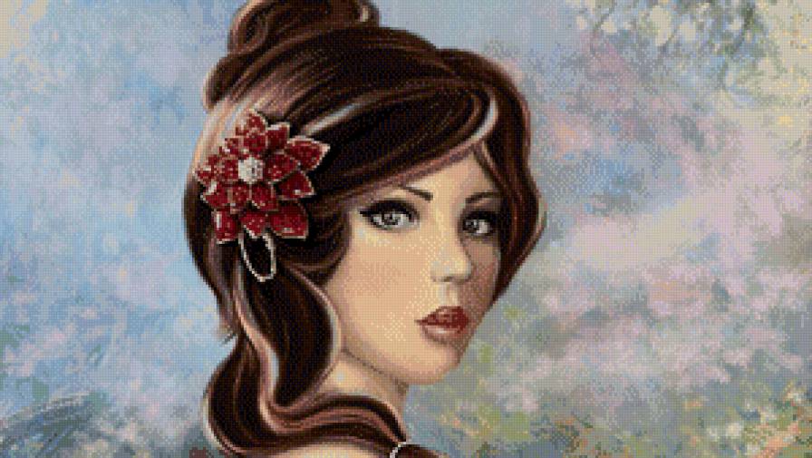 Девушка - дама, красавица, девушка - предпросмотр