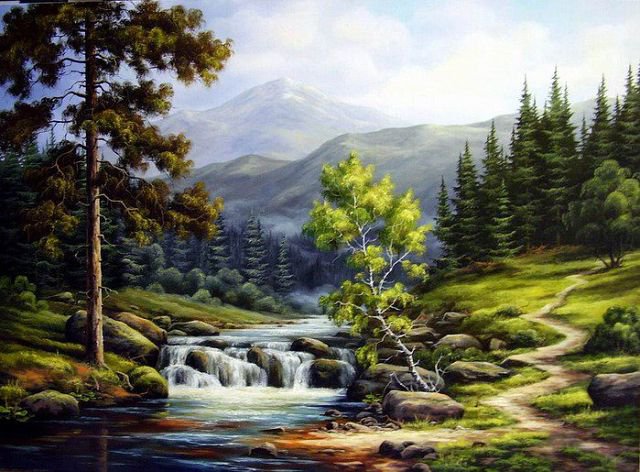 Ручей - лес, ручей, вода, природа - оригинал